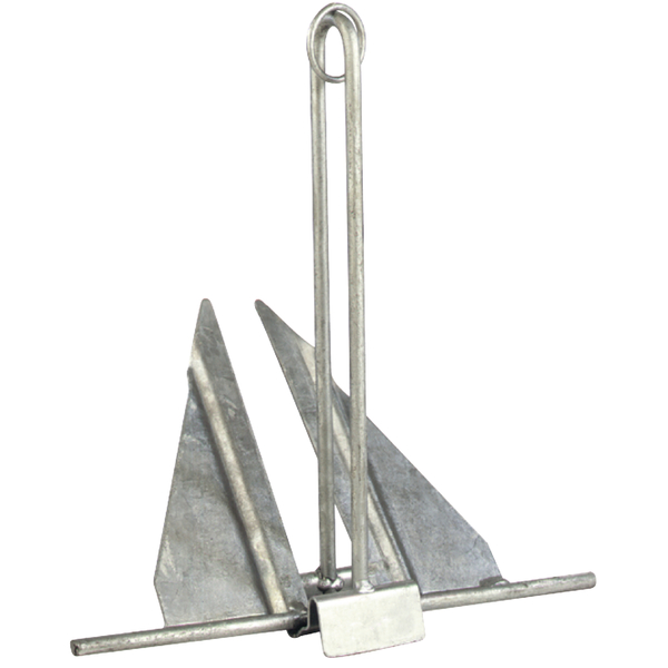 Seachoice Hot Dipped Galvanized Utility Anchor, Size 13E, 1/4" x 4' Chain 41630